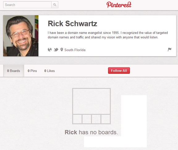 Rick Schwartz joined Pinterest.