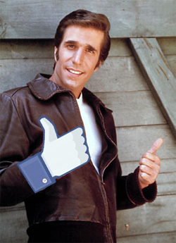 The Fonz is suing Facebook. 