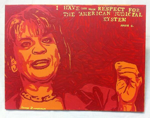 Prosecutor Angela Corey is George Zimmerman's latest painting.