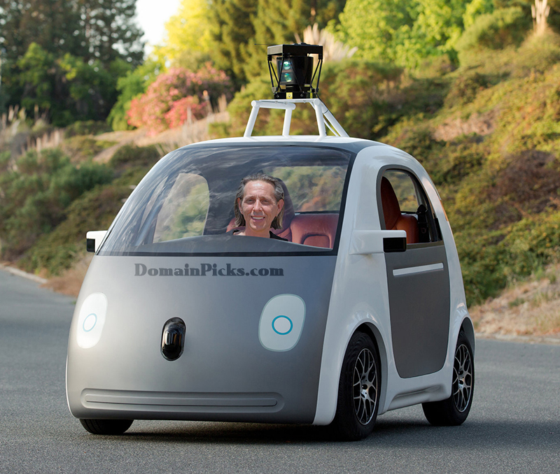 Mark Hershiser in Google car. 