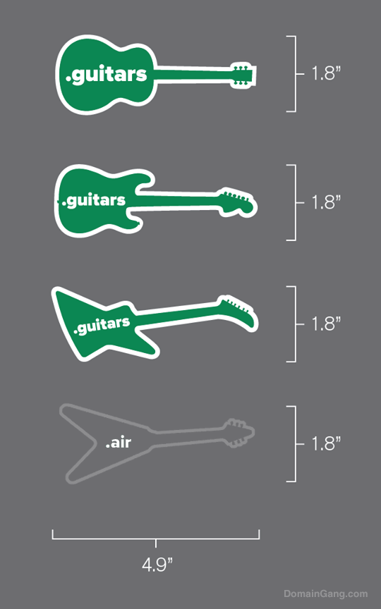 We've added the "Air Guitar" to the list of Uniregistry stickers.