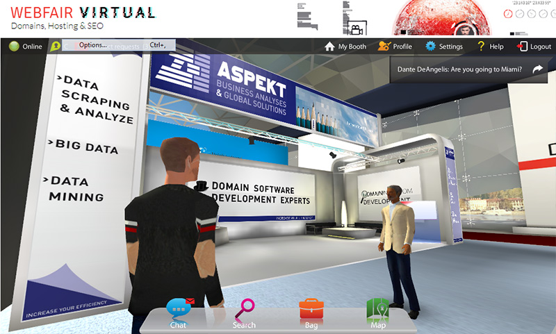 At the Aspekt booth.
