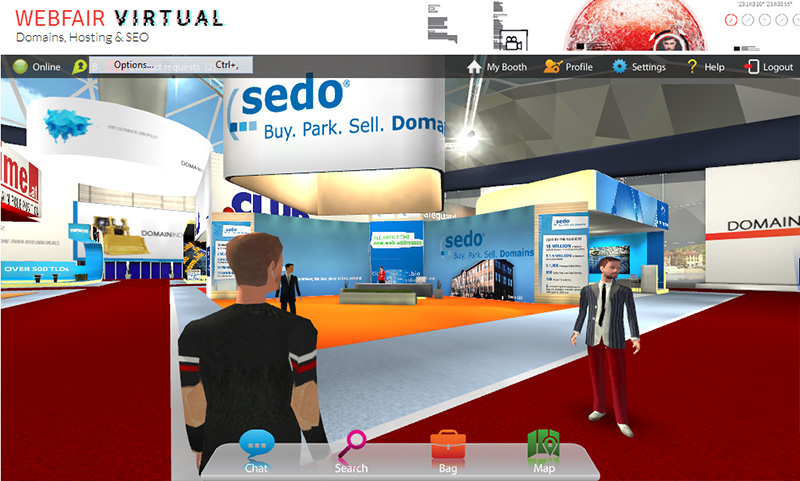 At the Sedo booth.