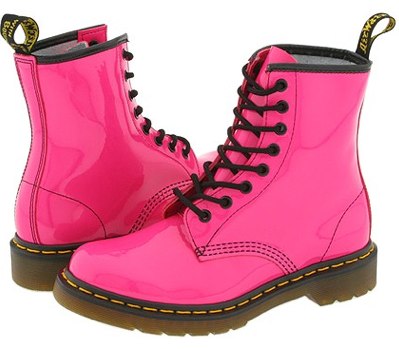 Yummy pink Doc Martens. The Domain Queen would approve. 