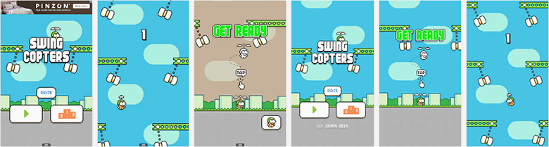 Swing Copters, the follow-up to Flappy Bird.