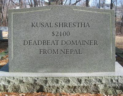 Kusal Shrestha - Deadbeat domainer from Nepal.