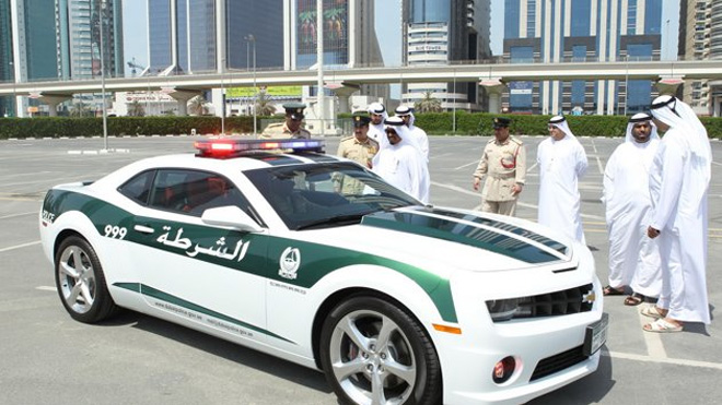 Police uses exotic sports cars in Dubai.