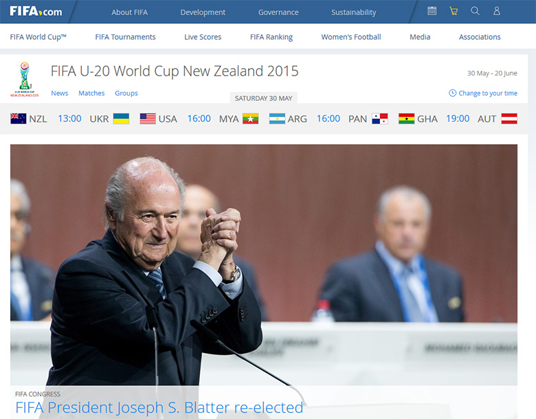 FIFA president, Joseph S. Blatter just got re-elected.