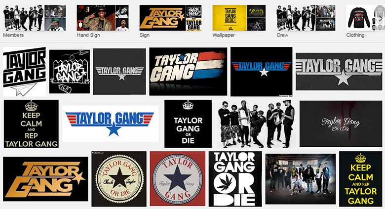 Taylor Gang images as viewed on Google.