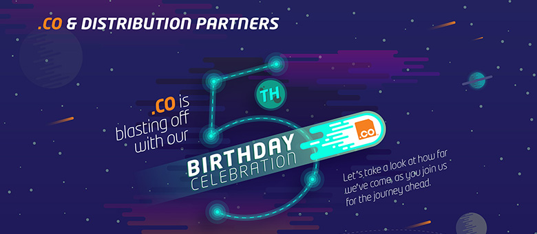 Dot .CO and Distribution Partners infographic. 