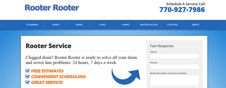 RooterRooter.com is not related to RotoRooter. 