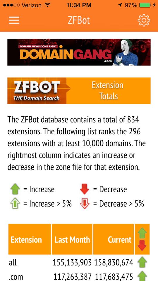 ZFBot search app. 