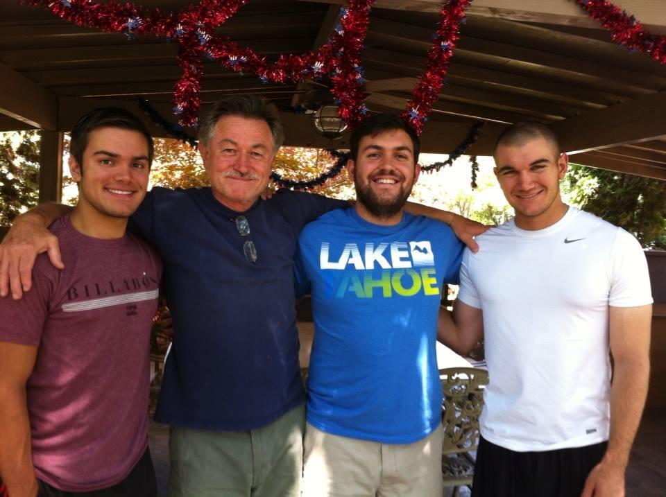 Proud father, Emanuel Skarlatos with sons Solon, Peter and Alek.