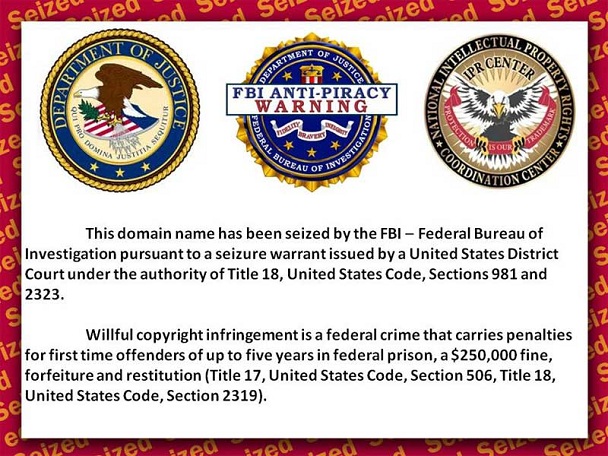 Domains were seized by the FBI.