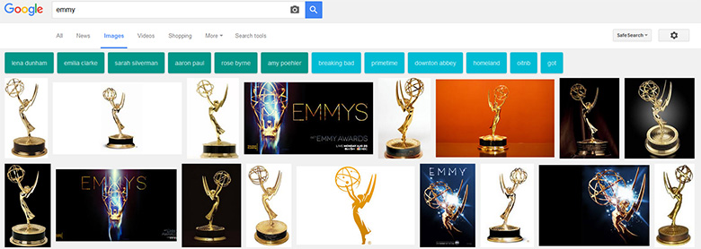 Emmy results in Google.