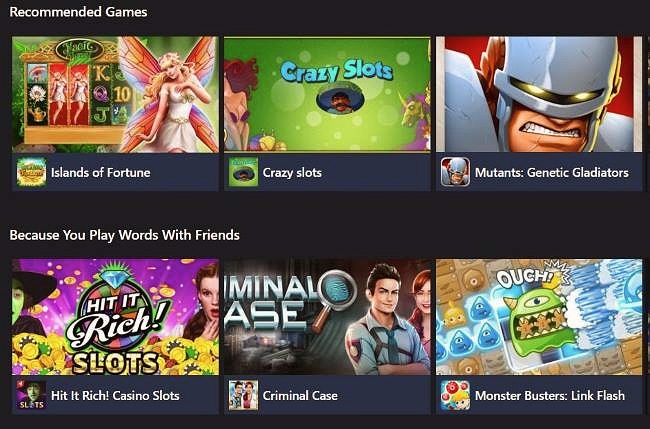 Facebook Games Arcade beta app.