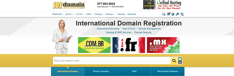 101Domain - a popular domain registrar.