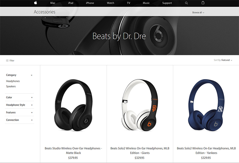 Beats headphones by Beats Electronics, LLC - an Apple owned company.