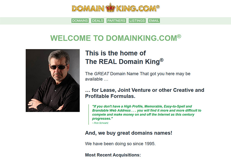 The real Domain King, Rick Schwartz.