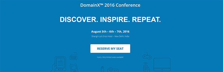 DomainX 2016 in New Delhi, India. 
