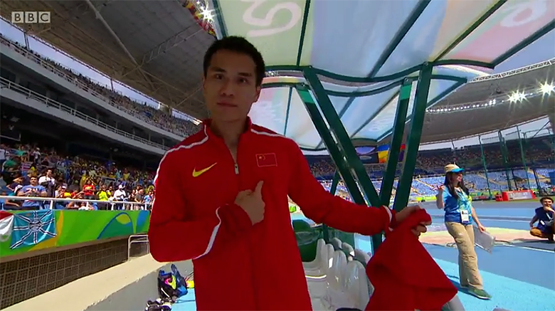 Dong Bin, Chinese bronze medalist at men's triple jump.