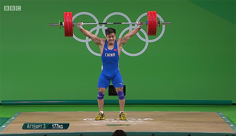 Weight-lifting is a big sport for China. Photo courtesy BBC.