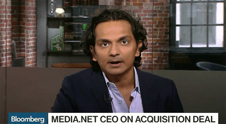 Divyank Turakhia on Bloomberg TV discusses the sale of Media.net.