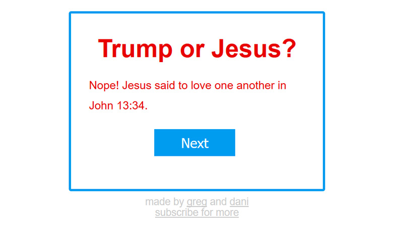Trump or Jesus said that?