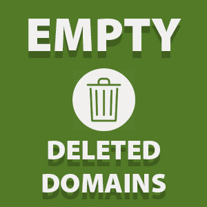 Deleted domains: gone after 30 days.