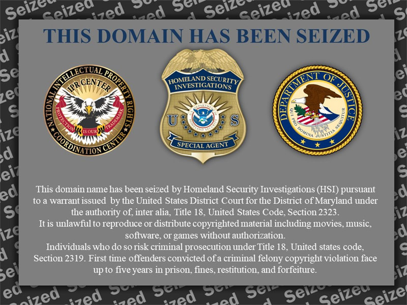 Football domains Homeland Security Investigations seized IP